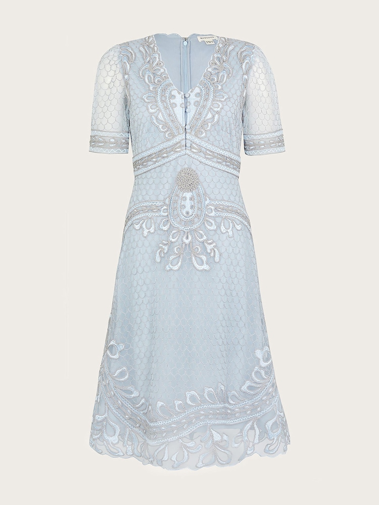 Monsoon Blue Siena Embroidered Dress - Image 5 of 5