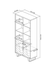 Bentley Designs Weathered Oak Peppercorn Emerson Display Unit - Image 3 of 4