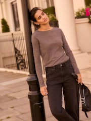 Grey Long Sleeve Sparkle Embellished Top - Image 2 of 5