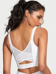 Victoria's Secret White Cross Back Mesh Sports Bra - Image 2 of 4