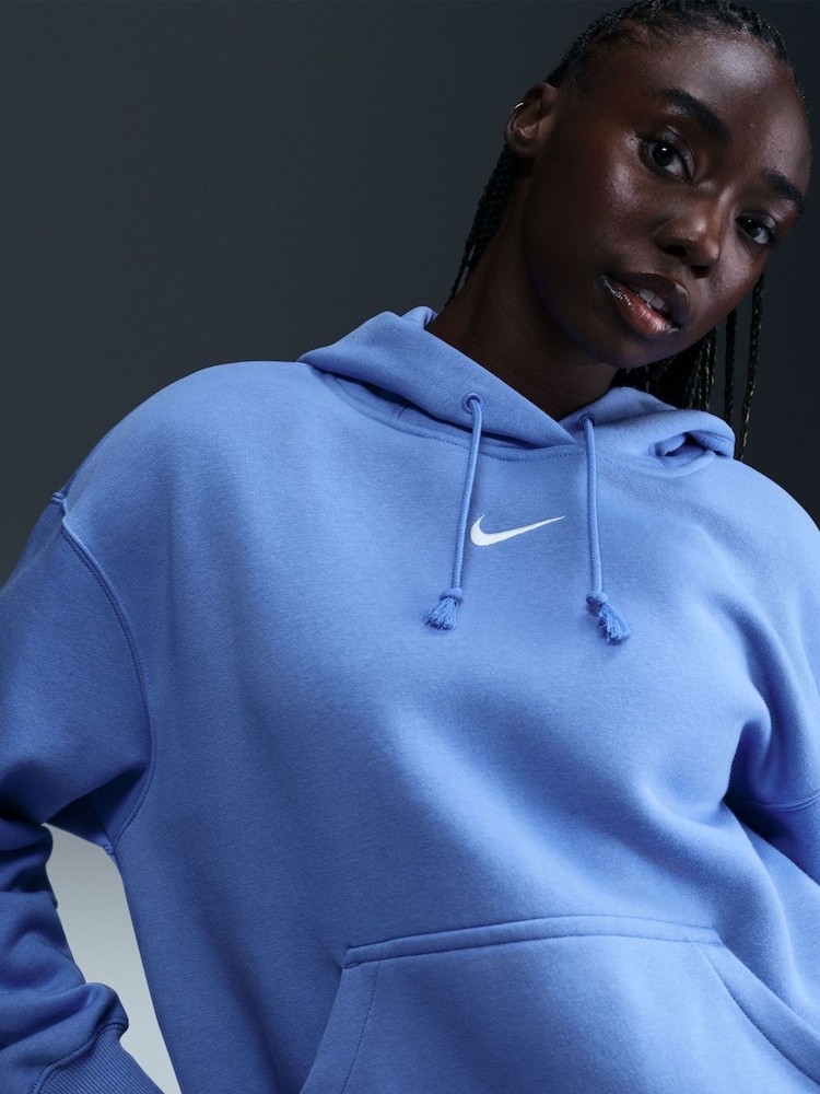 Blue Nike Women's Swoosh Pullover Hoodie Nike Sportswear