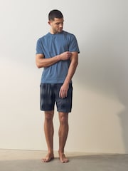 Black/Navy Blue Check Pyjamas Shorts Set 2 Pack - Image 3 of 13