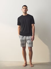 Black/Navy Blue Check Pyjamas Shorts Set 2 Pack - Image 4 of 13