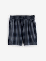 Black/Navy Blue Check Pyjamas Shorts Set 2 Pack - Image 9 of 13