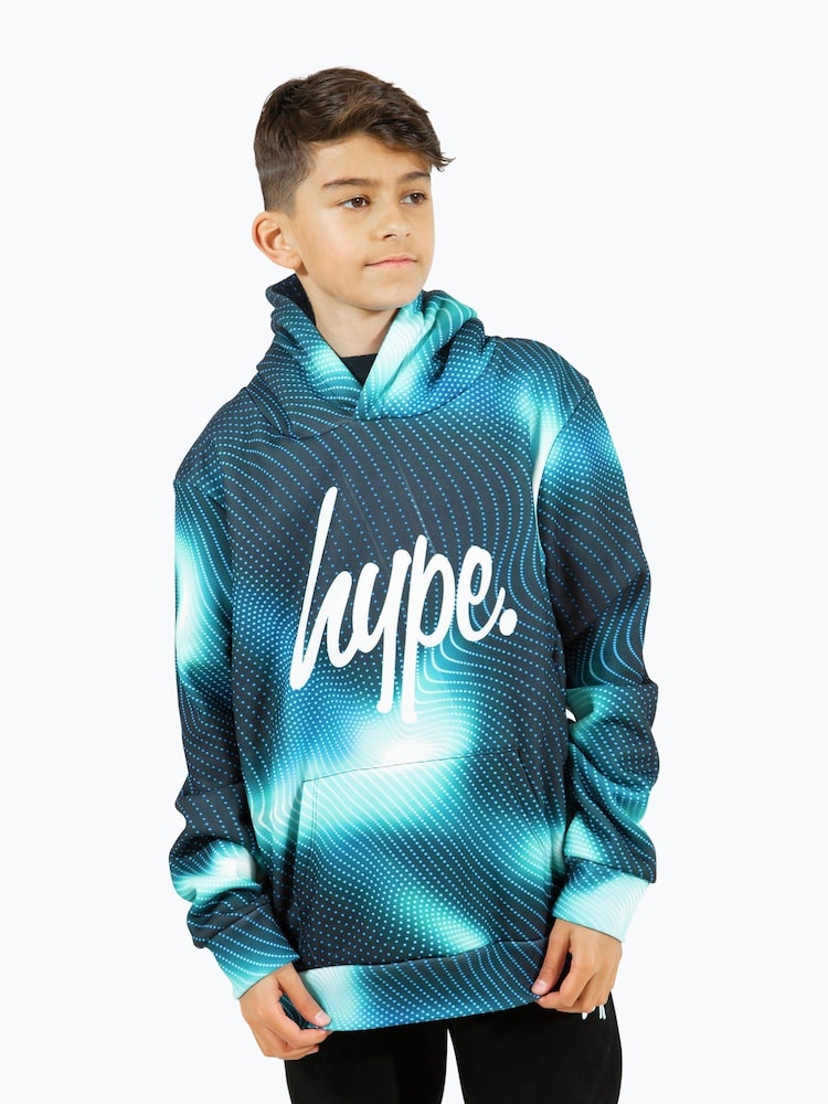 Hype Girls Multi Scribble Hearts Blue Hoodies - Imagen 1 de 5 Hype Girls Multi Scribble Hearts Blue Hoodies - Imagen 1 de 5