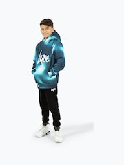 Hype Girls Multi Scribble Hearts Blue Hoodies - Image 3 of 5