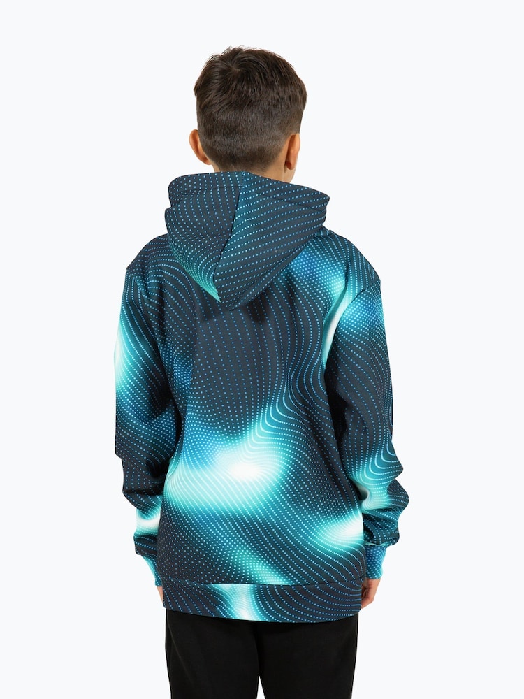 Hype Girls Multi Scribble Hearts Blue Hoodies - Image 4 of 5
