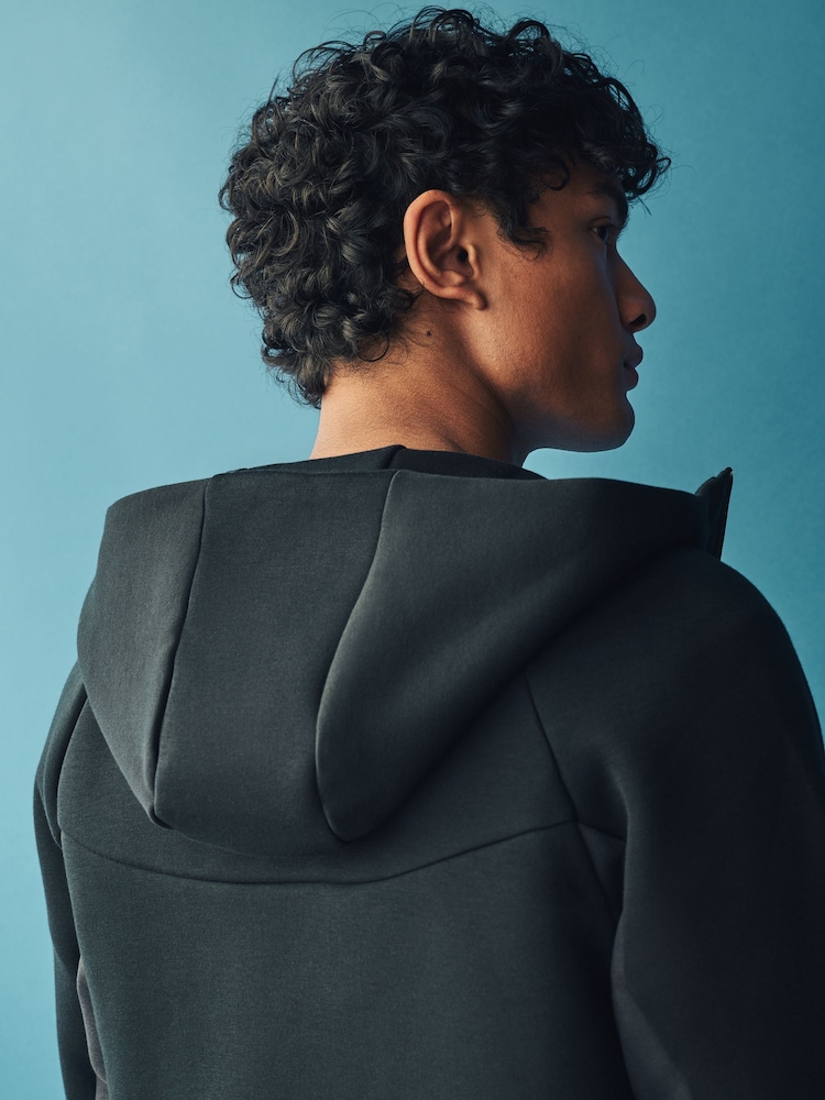 Nike Black/Green Tech Fleece Zip-Up Hoodie - Image 5 of 6
