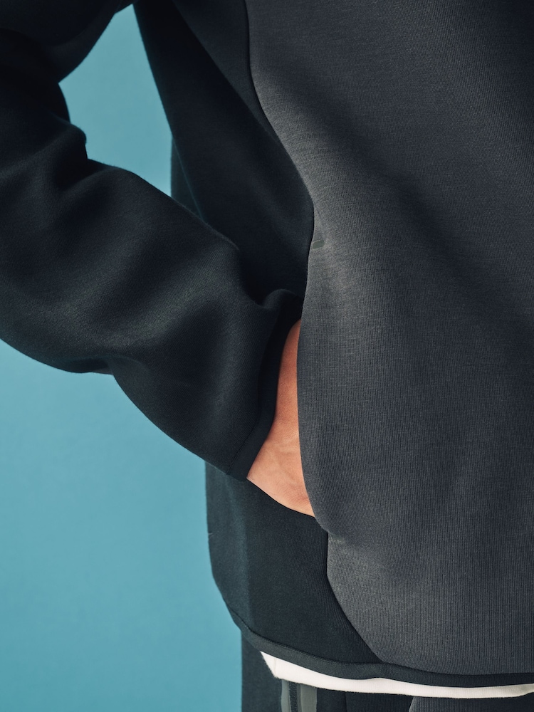 Nike Black/Green Tech Fleece Zip Up Hoodie - Image 6 of 6