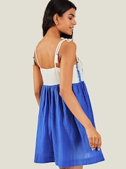 Accessorize Blue Mini Tie Shoulder Dress - Image 2 of 4