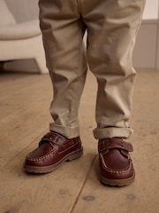 بني فاتح بني - Touch Fastening Boat Shoes - صورة 1 من 7