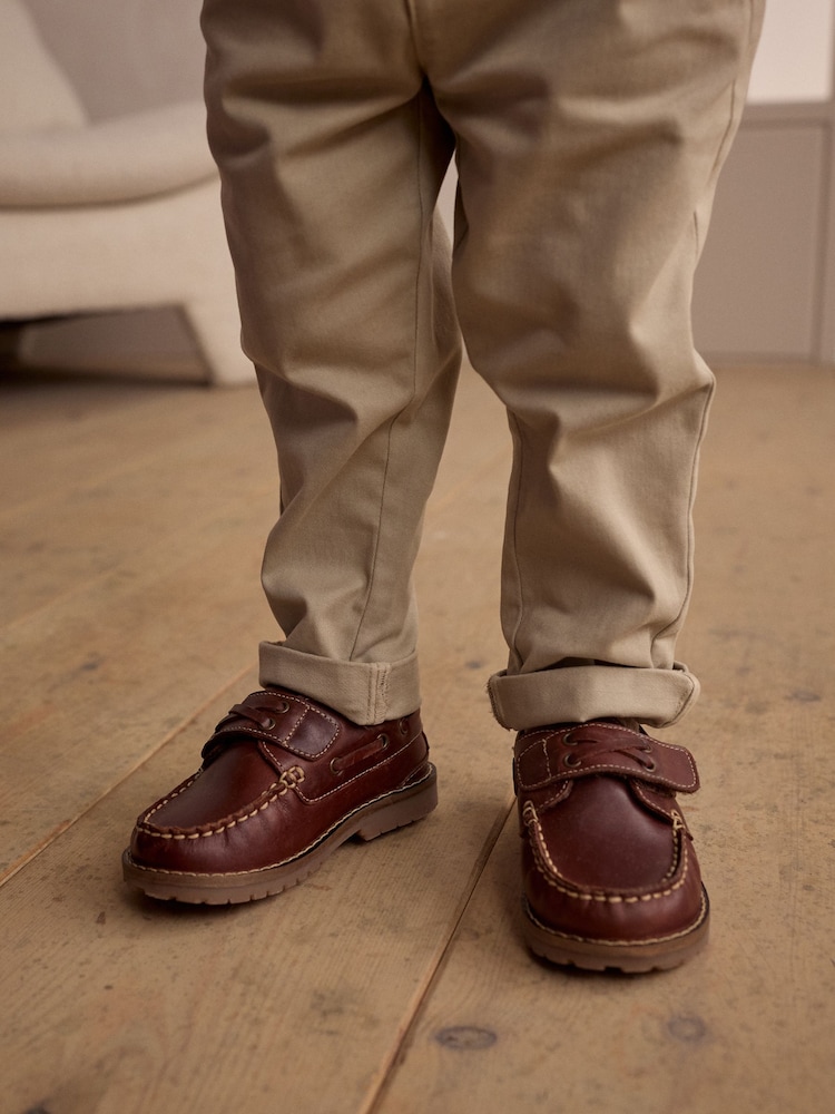 بني فاتح بني - Touch Fastening Boat Shoes - صورة 1 من 7