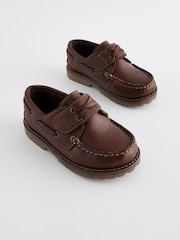 بني فاتح بني - Touch Fastening Boat Shoes - صورة 3 من 7