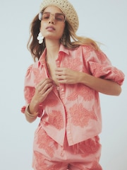 River Island Pink Short Sleeve Cornelli Shirt - Image 4 of 4