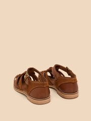 White Stuff Brown Floral Leather Fisherman Sandals - Image 3 of 4