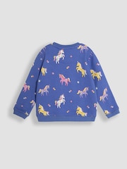 JoJo Maman Bébé Cornflower Unicorn Sweatshirt and Joggers Set - Image 3 of 8