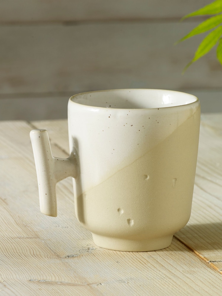 Natural Stoneware Textured Sculptural Mug - Image 2 of 4 Natural Stoneware Textured Sculptural Mug - Image 2 of 4