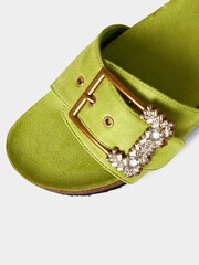 Joe Browns Green Crystal Buckle Slider Sandals - Image 4 of 4