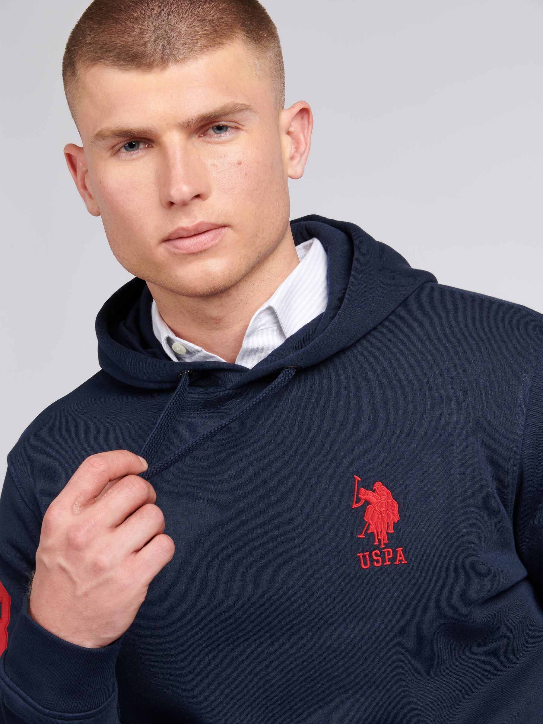 Acheter Bleu U.S. Polo Assn. Mens Classic Fit Player 3 100 Cotton Hoodie from Next France