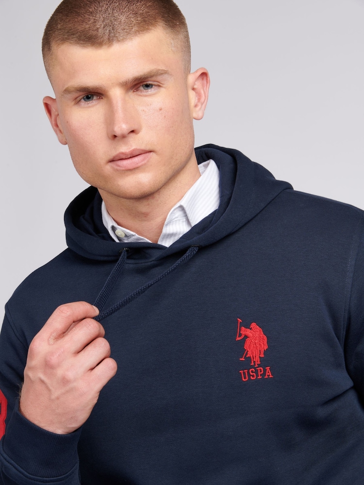 U.S. Polo Assn. Blue Mens Classic Fit Player 3 100% Cotton Hoodie - Image 2 of 6