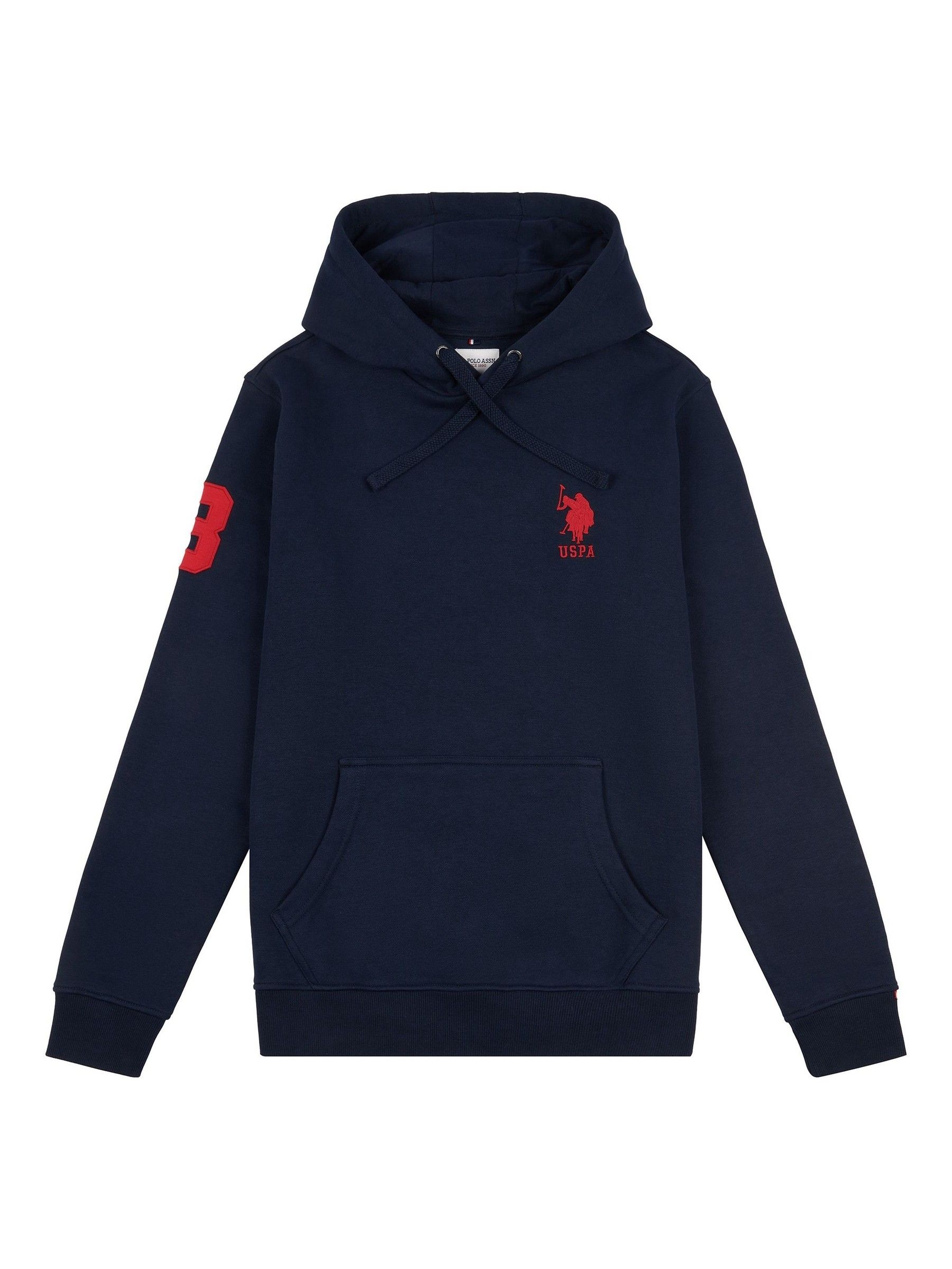 Buy U.S. Polo Assn. Blue Mens Classic Fit Player 3 Hoodie from Next Luxembourg