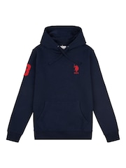 U.S. Polo Assn. Blue Mens Classic Fit Player 3 100% Cotton Hoodie - Image 5 of 6