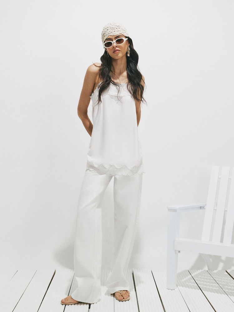 River Island Trägertop mit Spitzenbesatz - Bild 1 von 4