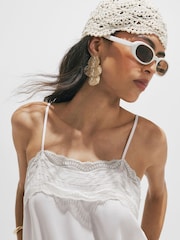 River Island Trägertop mit Spitzenbesatz - Bild 4 von 4