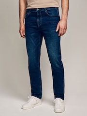 Mid Blue Slim Fit Essential Stretch Jeans - Image 1 of 7