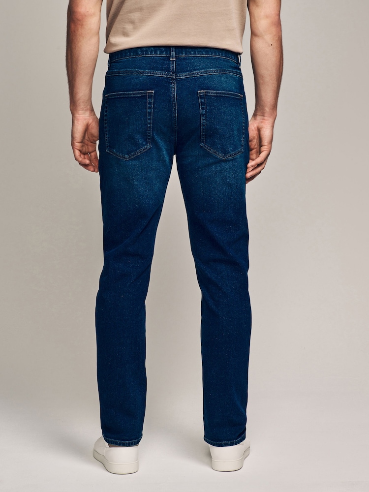Mid Blue Slim Fit Essential Stretch Jeans - Image 4 of 7