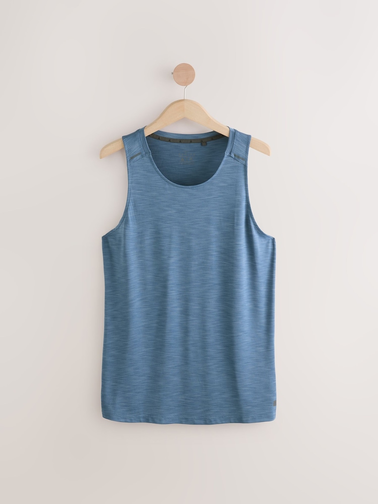 Bleu acier - T-shirt d'entraînement de gymnastique active - Image 6 of 8