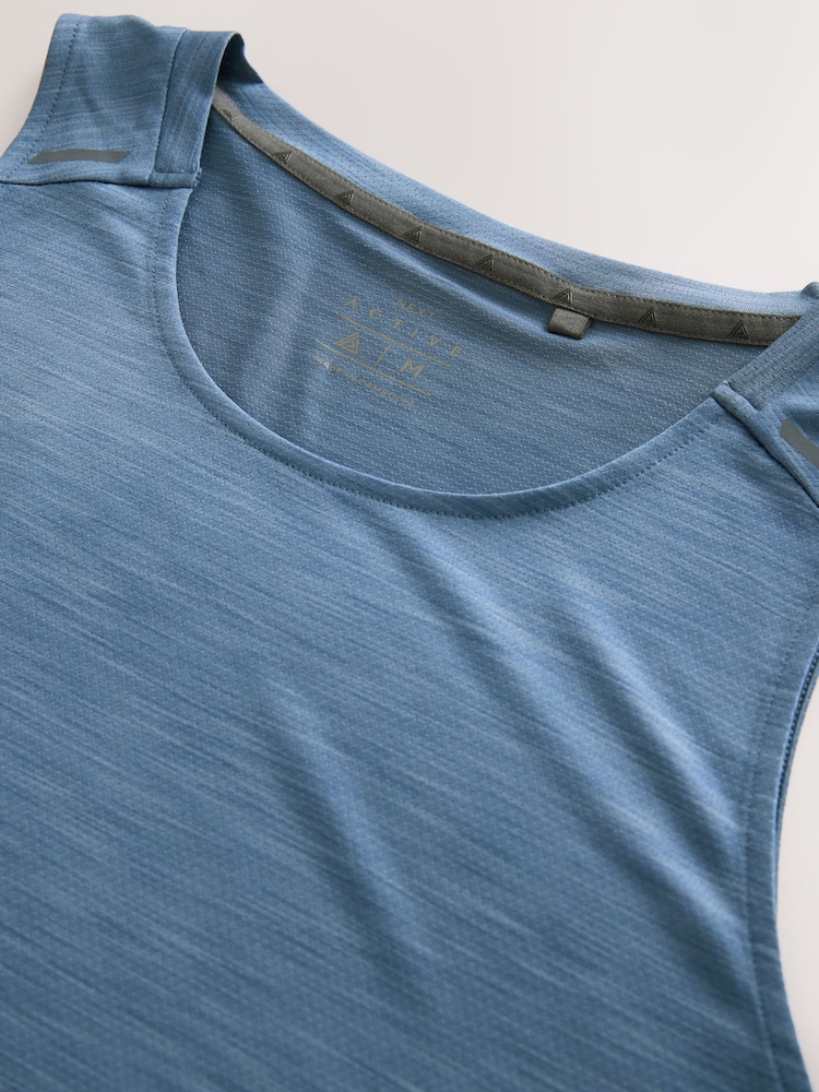 Bleu acier - T-shirt d'entraînement de gymnastique active - Image 7 of 8