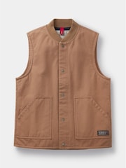 Aubin Bourne Canvas Cotton Brown Gilet - Image 6 of 10