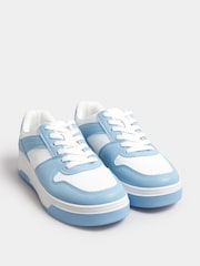 Yours Curve Blue Chunky Trainers In Extra Wide EEE Fit - Image 1 of 5