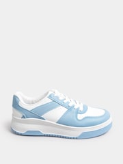 Yours Curve Blue Chunky Trainers In Extra Wide EEE Fit - Image 2 of 5