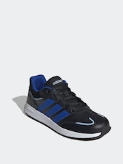 adidas Black/Navy Kids Tensaur Switch Trainers - Image 3 of 9