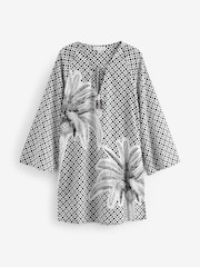 Mono Palm 100% Cotton Kaftan Cover-Up - Image 7 of 8