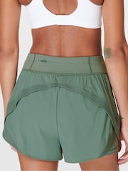 Sweaty Betty Cool Forest Green Tempo Run Shorts - Image 6 of 9