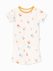 MORI Cream Cotton Peppa Pig Print Summer Pyjama Set - Image 1 of 1
