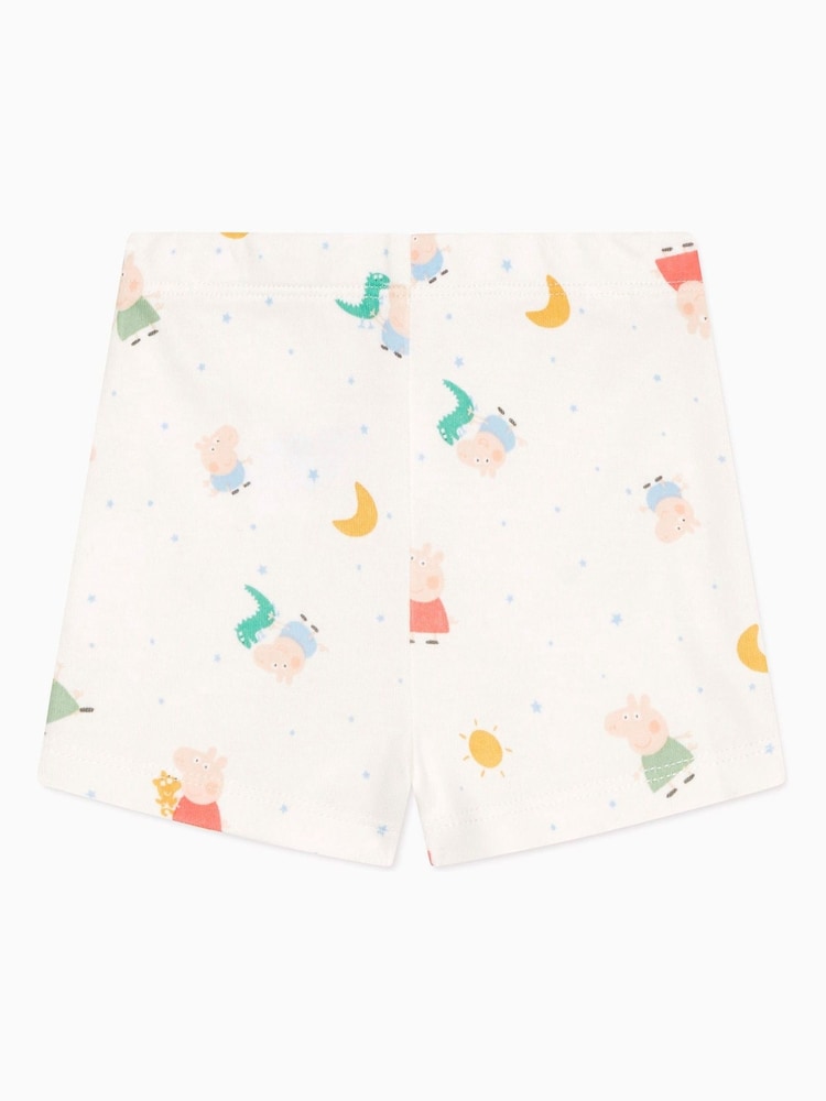 MORI Cream Cotton Peppa Pig Print Summer Pyjama Set - Изображение 2 из 2
