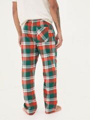 FatFace Helmsley Orange Check Pyjama Bottoms - Image 2 of 7