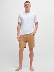 BOSS White Cotton-Blend Pyjama T-Shirt With Embroidered Logo - Image 2 of 5