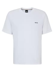 BOSS White Cotton-Blend Pyjama T-Shirt With Embroidered Logo - Image 5 of 5