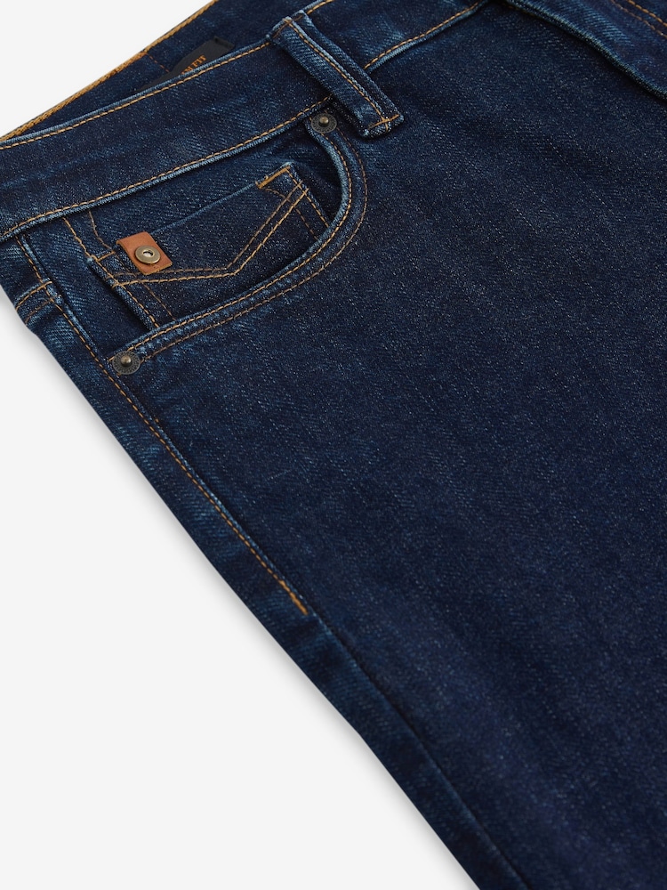 Indigo Blue Slim Fit Signature Cosy Inside Brushed Denim Jeans - Image 10 of 12