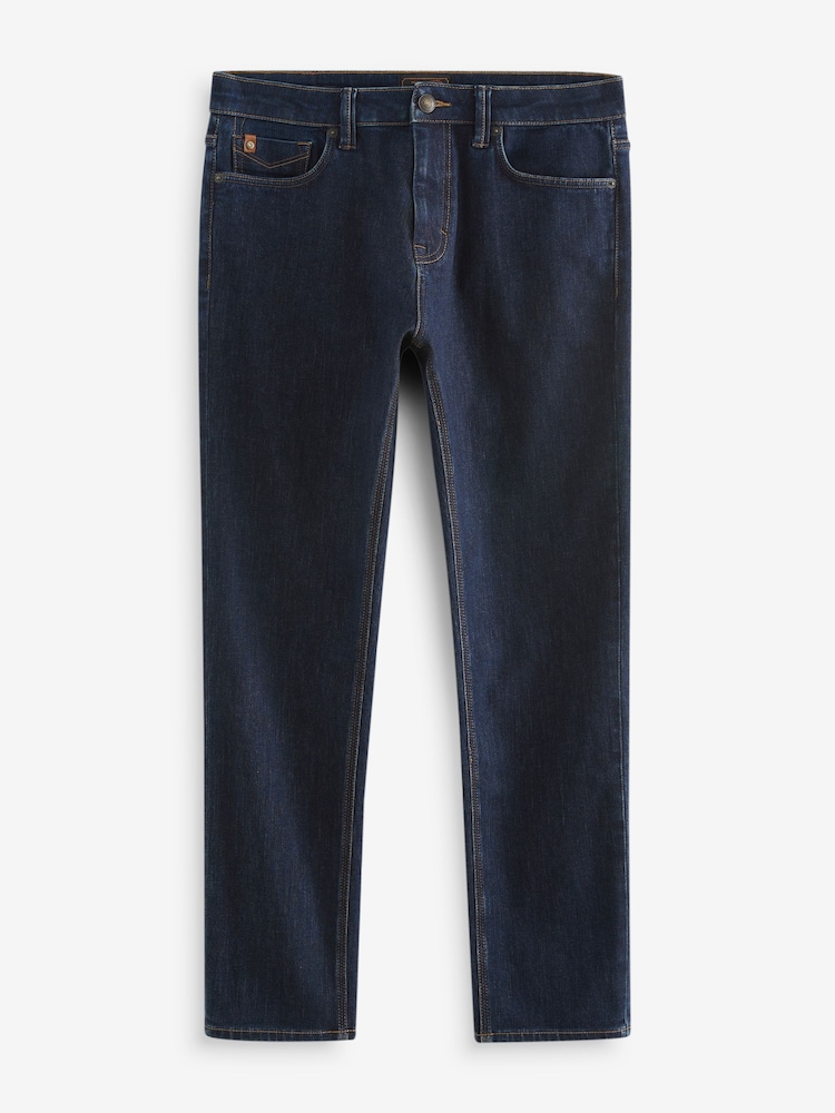Indigo Blue Slim Fit Signature Cosy Inside Brushed Denim Jeans - Image 8 of 12