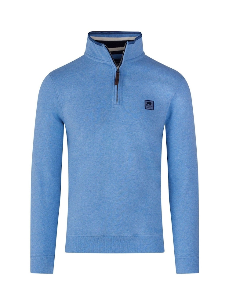 Raging Bull Blue Badge Quarter Zip Sweat Top - Image 5 of 5