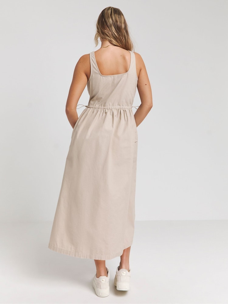 Simply Be Natural 100% Cotton Utility Cargo Patch Pocket Dress - Image 2 of 3