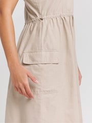 Simply Be Natural 100% Cotton Utility Cargo Patch Pocket Dress - Image 3 of 3