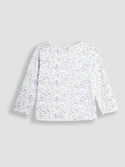 JoJo Maman Bébé Green Guinea Pig Appliqué Velour Pinafore Dress And Top Set - Image 5 of 5