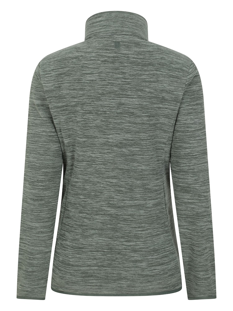Mountain Warehouse Green Womens Snowdon Melange II Full-Zip Fleece - Image 2 of 5